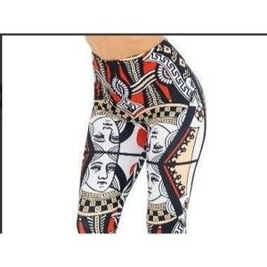 Plus Size Creamy Soft Women Queen Of‎ Heart Fashion Soft Leggings